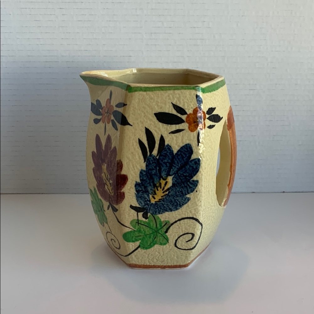 Vintage Floral Japan Pottery Pitcher